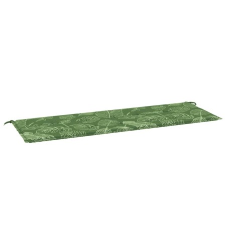 vidaXL Gartenbank-Auflage Blattmuster 150x50x3 cm Oxford-Gewebe