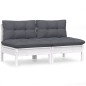 vidaXL 2-Sitzer-Gartensofa mit Anthrazit Kissen Massivholz Kiefer vidaXL 2-Sitzer-Gartensofa mit Anthrazit Kissen Massivholz Kiefer