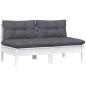vidaXL 2-Sitzer-Gartensofa mit Anthrazit Kissen Massivholz Kiefer vidaXL 2-Sitzer-Gartensofa mit Anthrazit Kissen Massivholz Kiefer