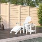 vidaXL Adirondack-Gartenstuhl mit Hocker & Tisch HDPE Weiß vidaXL Adirondack-Gartenstuhl mit Hocker & Tisch HDPE Weiß
