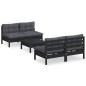 vidaXL 5-tlg. Garten-Lounge-Set mit Anthrazit Kissen Kiefernholz vidaXL 5-tlg. Garten-Lounge-Set mit Anthrazit Kissen Kiefernholz