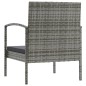 vidaXL 16-tlg. Garten-Lounge-Set mit Auflagen Poly Rattan Grau vidaXL 16-tlg. Garten-Lounge-Set mit Auflagen Poly Rattan Grau