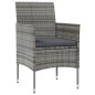 vidaXL 16-tlg. Garten-Lounge-Set mit Auflagen Poly Rattan Grau vidaXL 16-tlg. Garten-Lounge-Set mit Auflagen Poly Rattan Grau