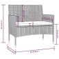 vidaXL 16-tlg. Garten-Lounge-Set mit Auflagen Poly Rattan Grau vidaXL 16-tlg. Garten-Lounge-Set mit Auflagen Poly Rattan Grau