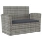 vidaXL 8-tlg. Garten-Lounge-Set mit Kissen Poly Rattan Grau vidaXL 8-tlg. Garten-Lounge-Set mit Kissen Poly Rattan Grau