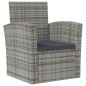 vidaXL 8-tlg. Garten-Lounge-Set mit Kissen Poly Rattan Grau vidaXL 8-tlg. Garten-Lounge-Set mit Kissen Poly Rattan Grau