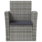 vidaXL 8-tlg. Garten-Lounge-Set mit Kissen Poly Rattan Grau vidaXL 8-tlg. Garten-Lounge-Set mit Kissen Poly Rattan Grau