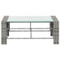 vidaXL 8-tlg. Garten-Lounge-Set mit Kissen Poly Rattan Grau vidaXL 8-tlg. Garten-Lounge-Set mit Kissen Poly Rattan Grau