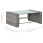 vidaXL 8-tlg. Garten-Lounge-Set mit Kissen Poly Rattan Grau vidaXL 8-tlg. Garten-Lounge-Set mit Kissen Poly Rattan Grau