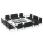vidaXL 16-tlg. Garten-Lounge-Set mit Auflagen Poly Rattan Schwarz vidaXL 16-tlg. Garten-Lounge-Set mit Auflagen Poly Rattan Schwarz