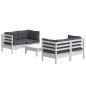 vidaXL 5-tlg. Garten-Lounge-Set mit Anthrazit Kissen Kiefernholz vidaXL 5-tlg. Garten-Lounge-Set mit Anthrazit Kissen Kiefernholz