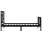 Massivholzbett mit Kopfteil Schwarz 90x200 cm Massivholzbett mit Kopfteil Schwarz 90x200 cm