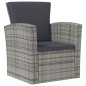 vidaXL 8-tlg. Garten-Lounge-Set mit Auflagen Poly Rattan Grau vidaXL 8-tlg. Garten-Lounge-Set mit Auflagen Poly Rattan Grau