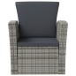 vidaXL 8-tlg. Garten-Lounge-Set mit Auflagen Poly Rattan Grau vidaXL 8-tlg. Garten-Lounge-Set mit Auflagen Poly Rattan Grau