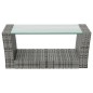 vidaXL 8-tlg. Garten-Lounge-Set mit Auflagen Poly Rattan Grau vidaXL 8-tlg. Garten-Lounge-Set mit Auflagen Poly Rattan Grau