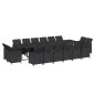 vidaXL 17-tlg. Garten-Essgruppe mit Kissen Poly Rattan Schwarz vidaXL 17-tlg. Garten-Essgruppe mit Kissen Poly Rattan Schwarz