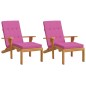vidaXL Liegestuhl-Auflagen 2 Stk. Rosa Oxford-Gewebe vidaXL Liegestuhl-Auflagen 2 Stk. Rosa Oxford-Gewebe