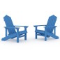 vidaXL Adirondack-Gartenstühle 2 Stk. HDPE Aquamarin vidaXL Adirondack-Gartenstühle 2 Stk. HDPE Aquamarin
