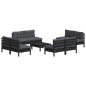 vidaXL 9-tlg. Garten-Lounge-Set mit Anthrazit Kissen Kiefernholz vidaXL 9-tlg. Garten-Lounge-Set mit Anthrazit Kissen Kiefernholz