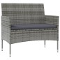 vidaXL 8-tlg. Garten-Lounge-Set mit Auflagen Poly Rattan Grau vidaXL 8-tlg. Garten-Lounge-Set mit Auflagen Poly Rattan Grau