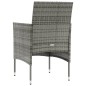 vidaXL 8-tlg. Garten-Lounge-Set mit Auflagen Poly Rattan Grau vidaXL 8-tlg. Garten-Lounge-Set mit Auflagen Poly Rattan Grau