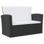 vidaXL 16-tlg. Garten-Lounge-Set mit Auflagen Poly Rattan Schwarz vidaXL 16-tlg. Garten-Lounge-Set mit Auflagen Poly Rattan Schwarz
