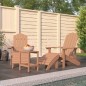 vidaXL Adirondack-Gartenstühle mit Hocker & Tisch HDPE Braun vidaXL Adirondack-Gartenstühle mit Hocker & Tisch HDPE Braun