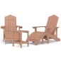 vidaXL Adirondack-Gartenstühle mit Hocker & Tisch HDPE Braun vidaXL Adirondack-Gartenstühle mit Hocker & Tisch HDPE Braun