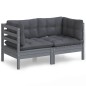 vidaXL 2-Sitzer-Gartensofa mit Anthrazit Kissen Massivholz Kiefer vidaXL 2-Sitzer-Gartensofa mit Anthrazit Kissen Massivholz Kiefer