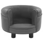 vidaXL Hundesofa Grau 48x48x32 cm Plüsch und Kunstleder vidaXL Hundesofa Grau 48x48x32 cm Plüsch und Kunstleder