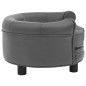 vidaXL Hundesofa Grau 48x48x32 cm Plüsch und Kunstleder vidaXL Hundesofa Grau 48x48x32 cm Plüsch und Kunstleder