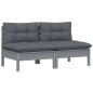 vidaXL 2-Sitzer-Gartensofa mit Anthrazit Kissen Massivholz Kiefer vidaXL 2-Sitzer-Gartensofa mit Anthrazit Kissen Massivholz Kiefer