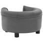 vidaXL Hundesofa Grau 48x48x32 cm Plüsch und Kunstleder vidaXL Hundesofa Grau 48x48x32 cm Plüsch und Kunstleder