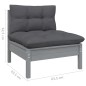vidaXL 2-Sitzer-Gartensofa mit Anthrazit Kissen Massivholz Kiefer vidaXL 2-Sitzer-Gartensofa mit Anthrazit Kissen Massivholz Kiefer