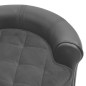 vidaXL Hundesofa Grau 48x48x32 cm Plüsch und Kunstleder vidaXL Hundesofa Grau 48x48x32 cm Plüsch und Kunstleder