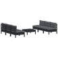vidaXL 7-tlg. Garten-Lounge-Set mit Anthrazit Kissen Kiefernholz vidaXL 7-tlg. Garten-Lounge-Set mit Anthrazit Kissen Kiefernholz