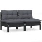 vidaXL 2-Sitzer-Gartensofa mit Anthrazit Kissen Massivholz Kiefer vidaXL 2-Sitzer-Gartensofa mit Anthrazit Kissen Massivholz Kiefer