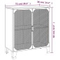 vidaXL Aufbewahrungsschränke 2 Stk. Rustikal Braun 72x36x82 cm Metall und MDF vidaXL Aufbewahrungsschränke 2 Stk. Rustikal Braun 72x36x82 cm Metall und MDF
