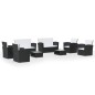 vidaXL 8-tlg. Garten-Lounge-Set mit Auflagen Poly Rattan Schwarz vidaXL 8-tlg. Garten-Lounge-Set mit Auflagen Poly Rattan Schwarz