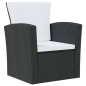 vidaXL 8-tlg. Garten-Lounge-Set mit Auflagen Poly Rattan Schwarz vidaXL 8-tlg. Garten-Lounge-Set mit Auflagen Poly Rattan Schwarz