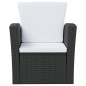 vidaXL 8-tlg. Garten-Lounge-Set mit Auflagen Poly Rattan Schwarz vidaXL 8-tlg. Garten-Lounge-Set mit Auflagen Poly Rattan Schwarz