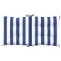 Niedriglehner-Auflagen 2 Stk. Blau & Weiß Gestreift Stoff Niedriglehner-Auflagen 2 Stk. Blau & Weiß Gestreift Stoff