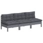 vidaXL 3-Sitzer-Gartensofa mit Anthrazit Kissen Massivholz Kiefer vidaXL 3-Sitzer-Gartensofa mit Anthrazit Kissen Massivholz Kiefer