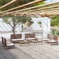 vidaXL 8-tlg. Garten-Lounge-Set mit Auflagen Poly Rattan Braun vidaXL 8-tlg. Garten-Lounge-Set mit Auflagen Poly Rattan Braun