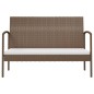 vidaXL 8-tlg. Garten-Lounge-Set mit Auflagen Poly Rattan Braun vidaXL 8-tlg. Garten-Lounge-Set mit Auflagen Poly Rattan Braun