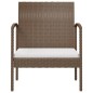 vidaXL 8-tlg. Garten-Lounge-Set mit Auflagen Poly Rattan Braun vidaXL 8-tlg. Garten-Lounge-Set mit Auflagen Poly Rattan Braun