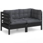 vidaXL 2-Sitzer-Gartensofa mit Anthrazit Kissen Massivholz Kiefer vidaXL 2-Sitzer-Gartensofa mit Anthrazit Kissen Massivholz Kiefer