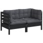 vidaXL 2-Sitzer-Gartensofa mit Anthrazit Kissen Massivholz Kiefer vidaXL 2-Sitzer-Gartensofa mit Anthrazit Kissen Massivholz Kiefer