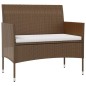 vidaXL 16-tlg. Garten-Lounge-Set mit Auflagen Poly Rattan Braun vidaXL 16-tlg. Garten-Lounge-Set mit Auflagen Poly Rattan Braun