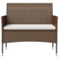 vidaXL 16-tlg. Garten-Lounge-Set mit Auflagen Poly Rattan Braun vidaXL 16-tlg. Garten-Lounge-Set mit Auflagen Poly Rattan Braun